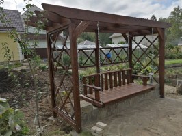 Качели садовые с перголой 0064