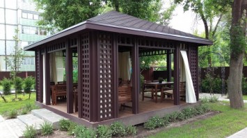 Беседка квадратная открытая 0548