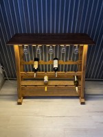 Бар с подсветкой из дерева под заказ 0017