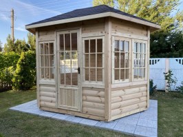 Беседка овальная закрытого типа 0693