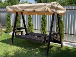 Качели садовые ЭКО 0071 (раскладные с тентом серии ПРЕМИУМ)