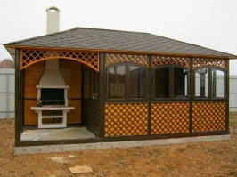 Беседка застекленная прямоугольная 1091