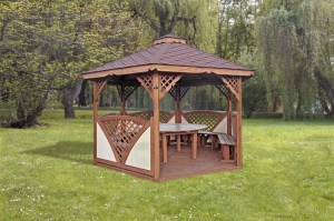 Беседка садовая деревянная 0497