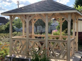 Беседка садовая деревянная 0731