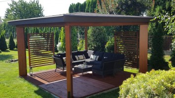 Квадратная беседка из дерева 0640