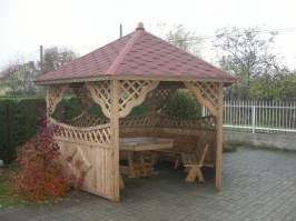 Беседка садовая деревянная 0472