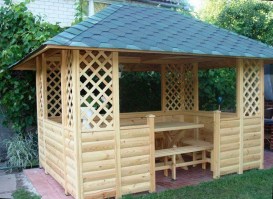 Беседка садовая из дерева 0765