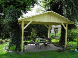 Беседка - навес садовый из дерева 0915