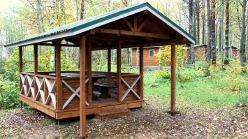Деревянная беседка для сада, дачи 0768