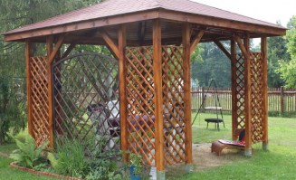 Беседка дачная из дерева 0648