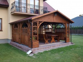 Беседка садовая деревянная 1055