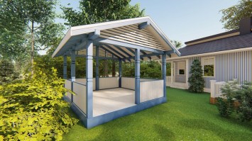 Беседка садовая из дерева 1032