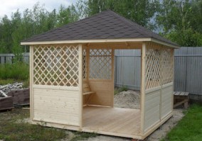 Беседка садовая деревянная для дачи в Минске 0734