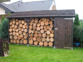 Дровник для дачи с хозблоком 0052