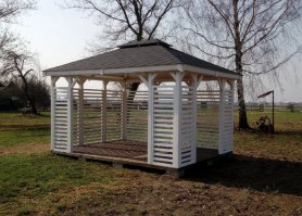 Деревянная садовая беседка 0880