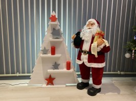 Елка из дерева декоративная с подсветкой 0048