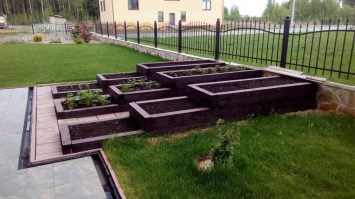 Деревянные грядки 0021