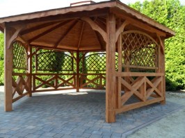 Беседка садовая деревянная 0494
