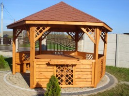 Беседка садовая деревянная 0324