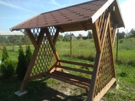 Качели садовые деревянные 0019