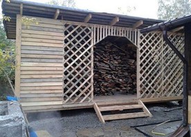 Дровник для дачи 0054