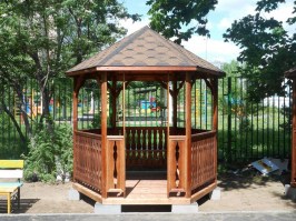 Беседка дачная деревянная 0529