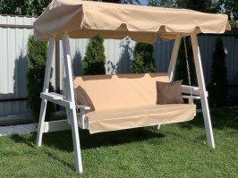 Качели садовые ЭКО 0104 (раскладные с тентом и матрасом серии ПРЕМИУМ)