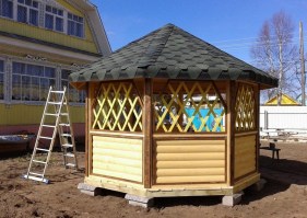 Беседка из блок-хауса 0729