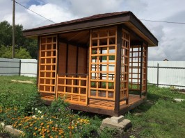 Беседка садовая деревянная для дачи в Минске 0399