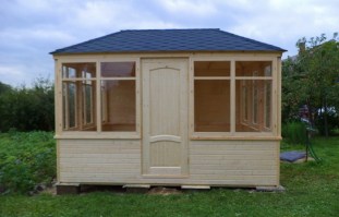 Беседка  застекленная прямоугольная 0207