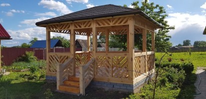 Деревянная беседка 0394