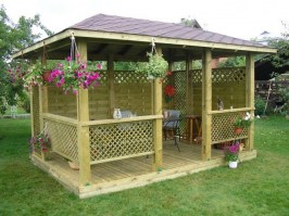 Беседка садовая из дерева 0618