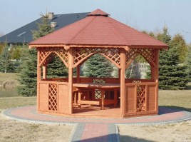 Беседка садовая деревянная 0599