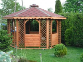 Беседка садовая деревянная 0448