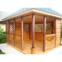 Деревянная садовая беседка 0670