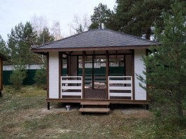 Беседка садовая из дерева прямоугольная 0775