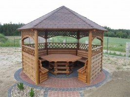 Беседка садовая деревянная 0808