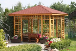 Беседка дачная из дерева 0546