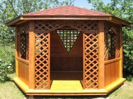 Шестигранная овальная  беседка 0288