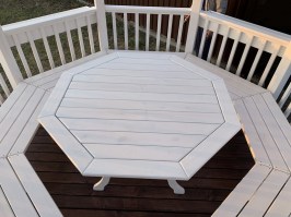 Комплект садовой мебели из дерева в беседку 0049