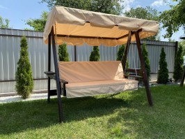 Качели садовые ЭКО 0070 (раскладные с тентом и матрасом серии ПРЕМИУМ)