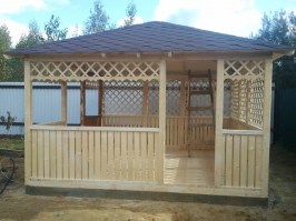 Беседка садовая деревянная 0597