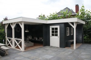 Беседка с хозблоком 0593