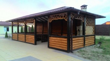 Беседка - веранда деревянная 0586