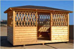 Деревянная садовая беседка 0612