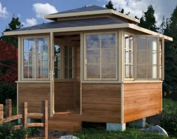 Беседка застекленная квадратная 0401