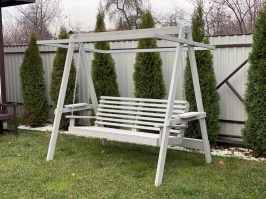 Качели садовые из массива сосны ЭКО 0123