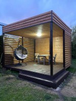 Летняя деревянная беседка 0613