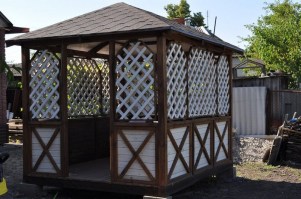 Деревянная беседка под заказ 0446