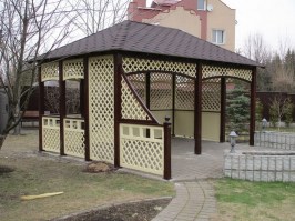 Беседка садовая деревянная 0649